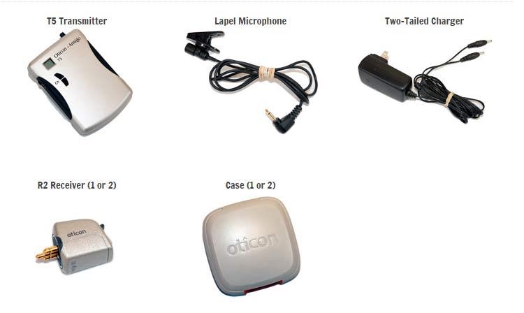 T5 Arch Components - Transmitter, Microphone, Two-Tailed, R2 Receiver (1 or 2, Case (1 or 2)