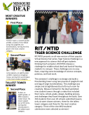 NTID/RIT Tiger Science Challenge fall 2023. Three MSD students place between the most creative category and tallest category.